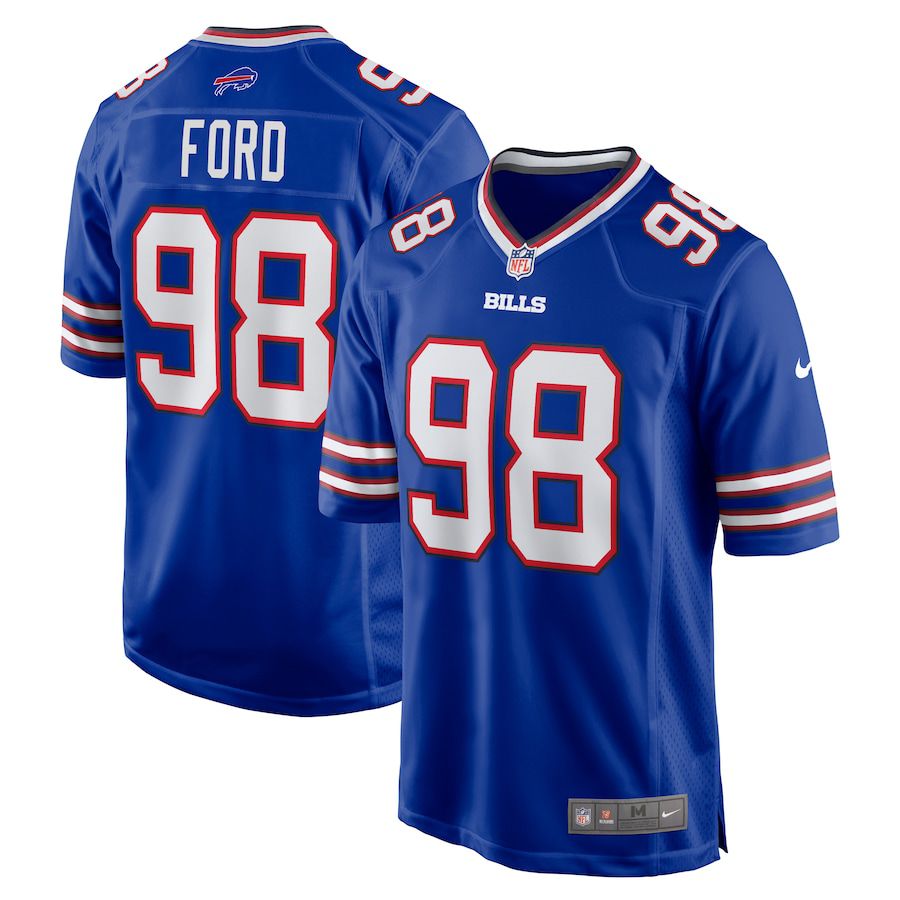 Men Buffalo Bills 98 Poona Ford Nike Royal Home Game NFL Jersey